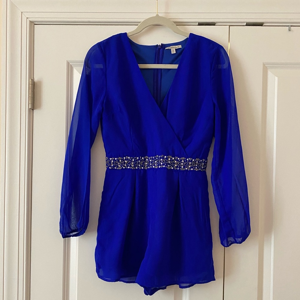 Royal Blue Chiffon Romper
